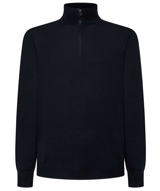 Hackett Merino Silk Half-Zip Jumper