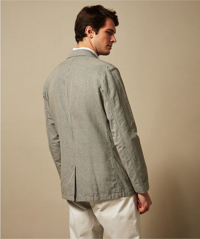 Hartford Cotton Linen Houndstooth Jetty Jacket