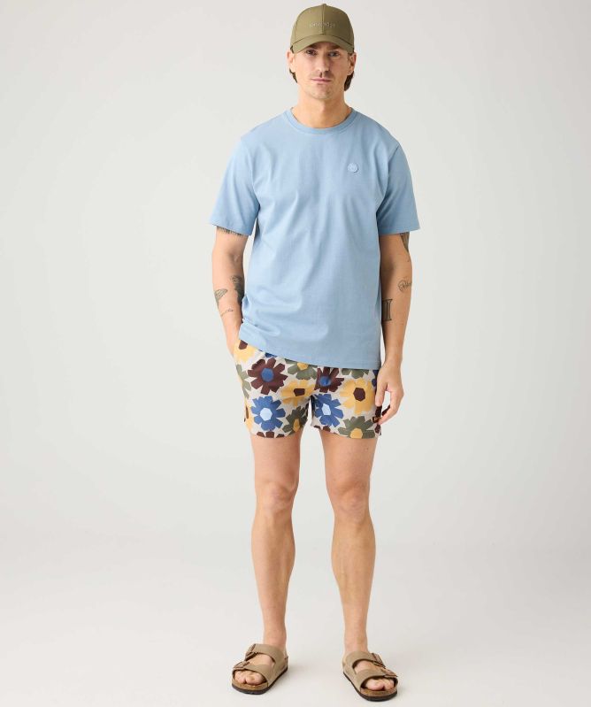 Knowledge Cotton Stretch AOP Swim Shorts
