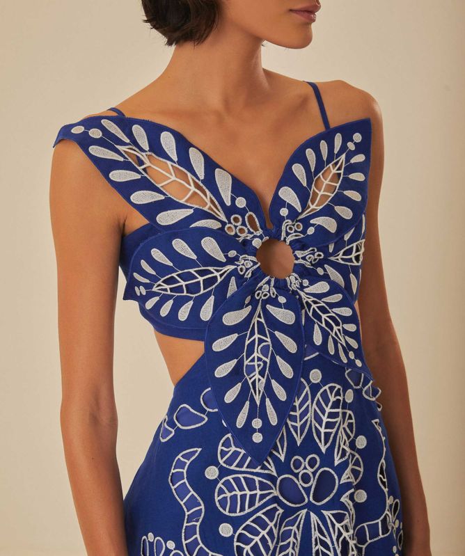 FARM Rio Flower Richelieu Midi Dress