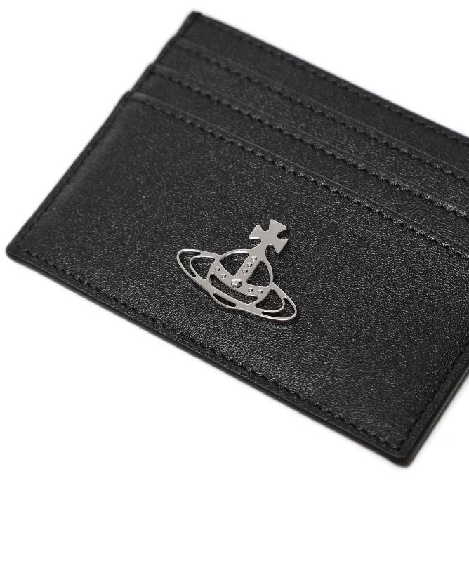 【VIVIENNE WESTWOOD】Washed Leather Flat Card Holder Black 26644307_56126940_600.jpg