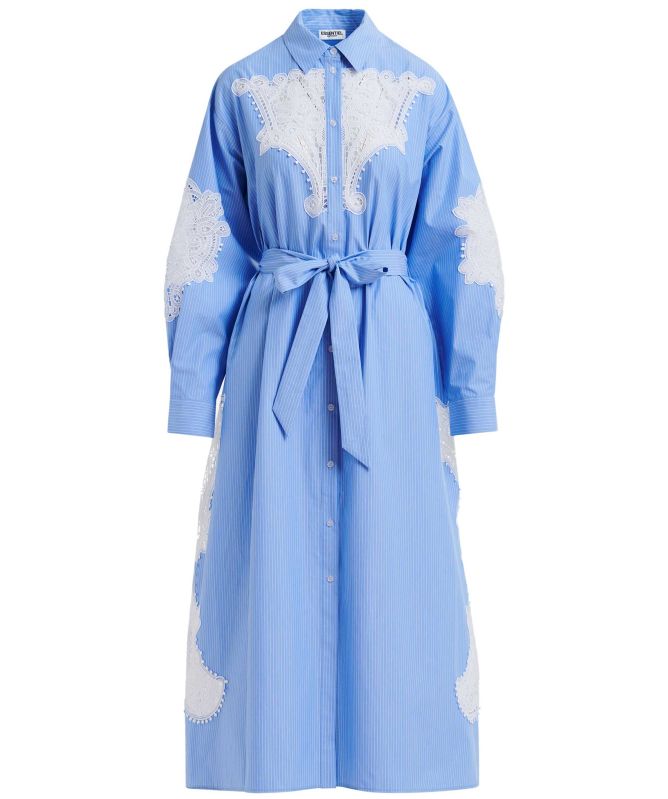 Essentiel Antwerp Haze Embroidered Shirt Dress