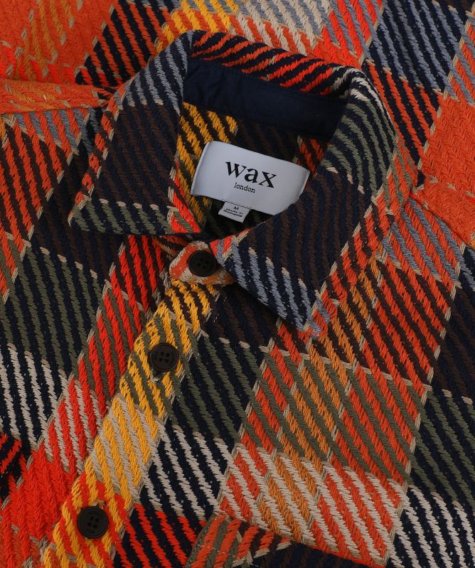 Wax London Pike Check Whiting Overshirt