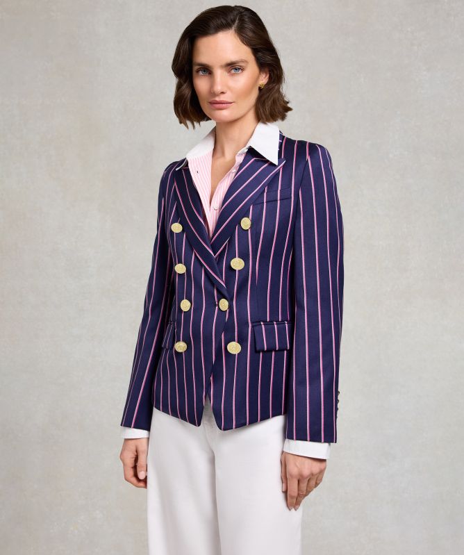 Holland Cooper Knightsbridge Wide Stripe Blazer