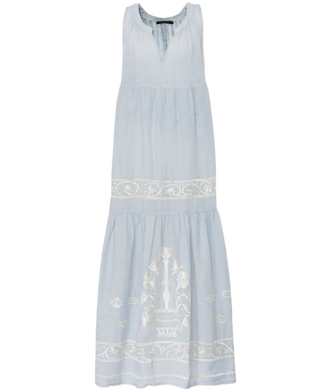 Greek Archaic Kori Crete Sleeveless Maxi Dress