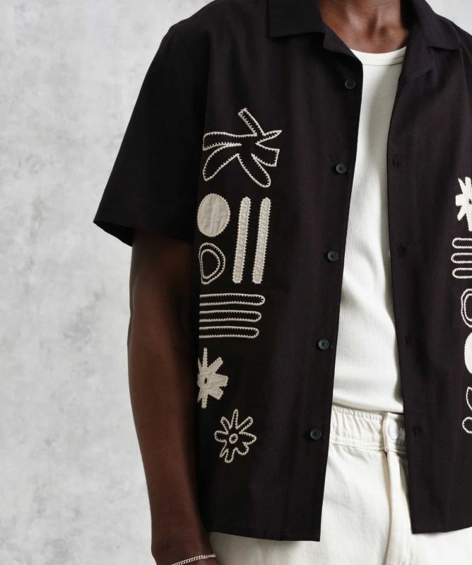 Wax London Abstract Applique Didcot Shirt