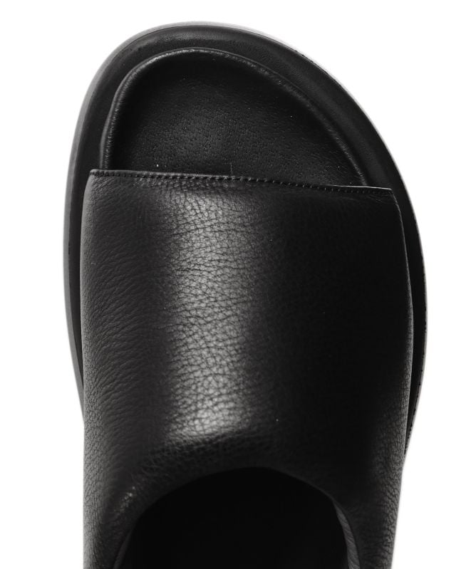 Lofina Leather Platform Sliders