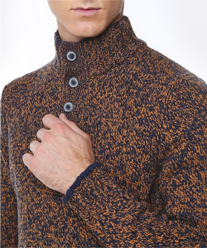 Gran Sasso Virgin Wool Half-Button Sweater