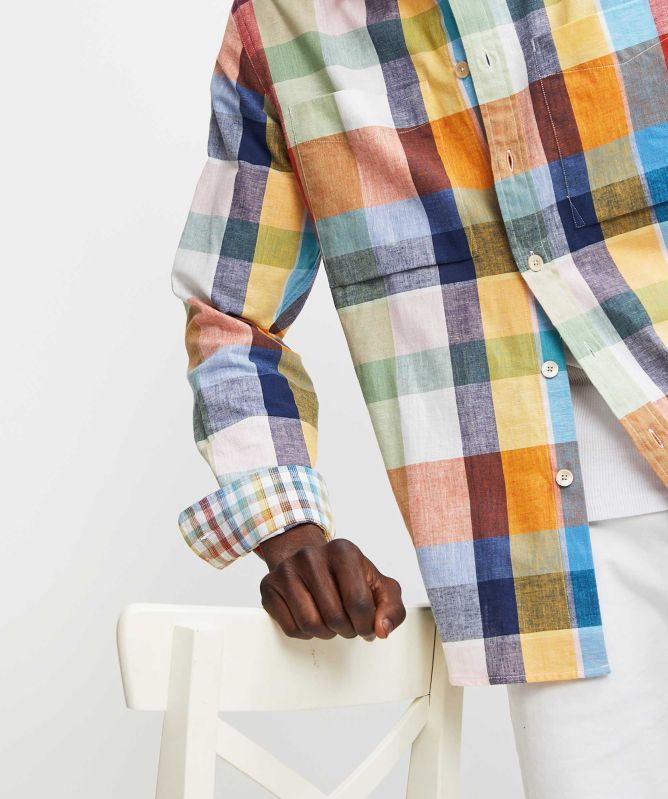 Paul Smith Cotton Linen Check Shirt