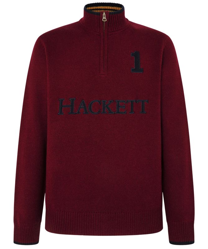Hackett Merino Heritage Half-Zip Jumper