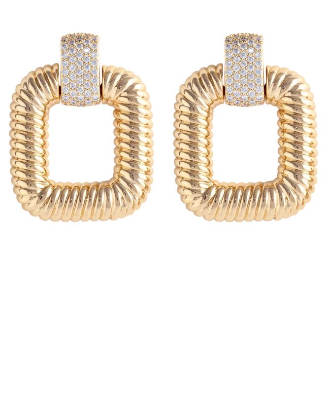 Self-Portrait Gold Knocker Earrings