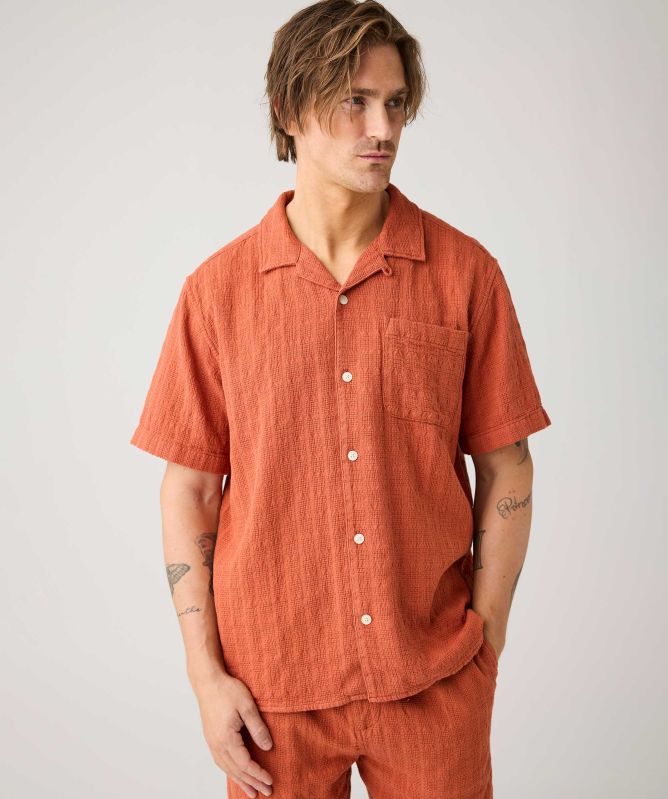 Knowledge Cotton Cotton Structure Shirt