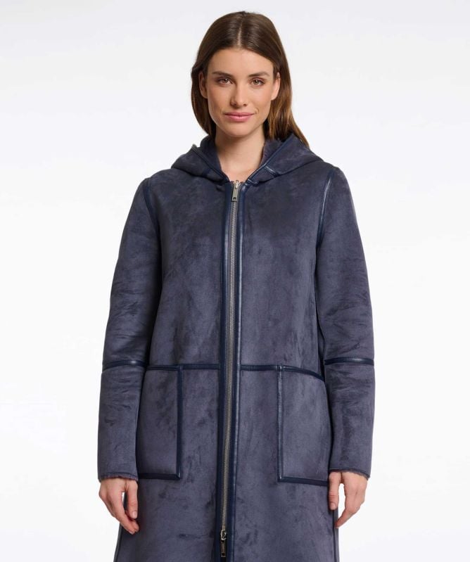 Rino and Pelle Ova Reversible Hooded Coat