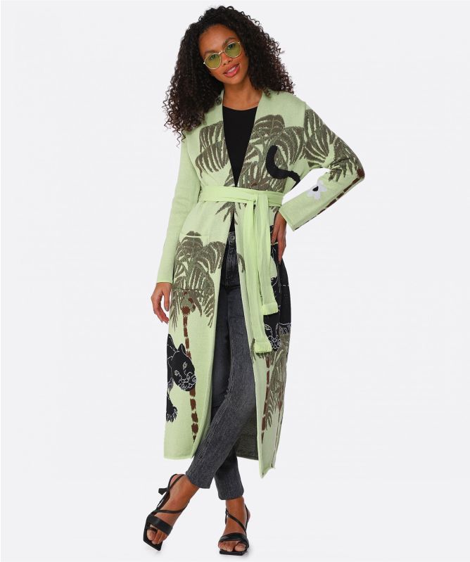 Hayley Menzies Jacquard Panther Duster