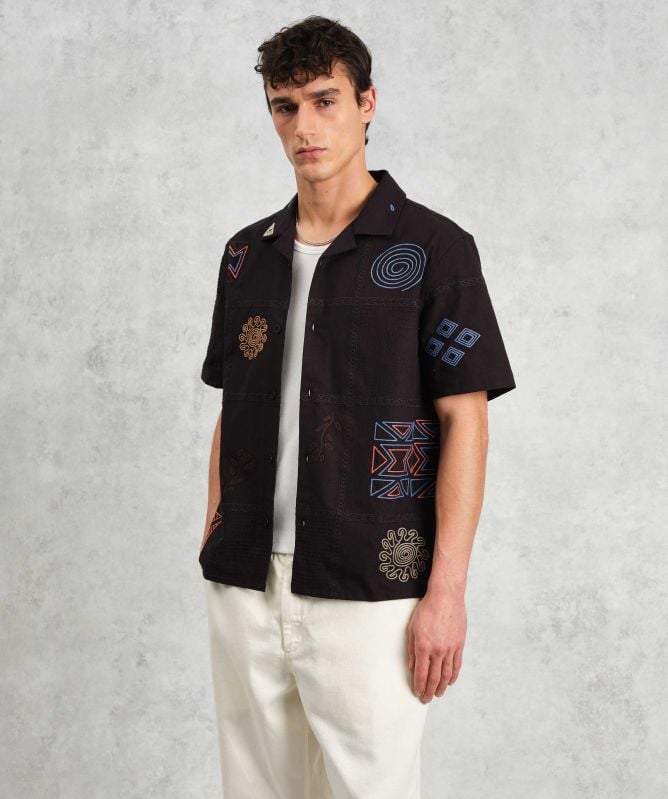 Wax London Doodle Embroidered Didcot Shirt
