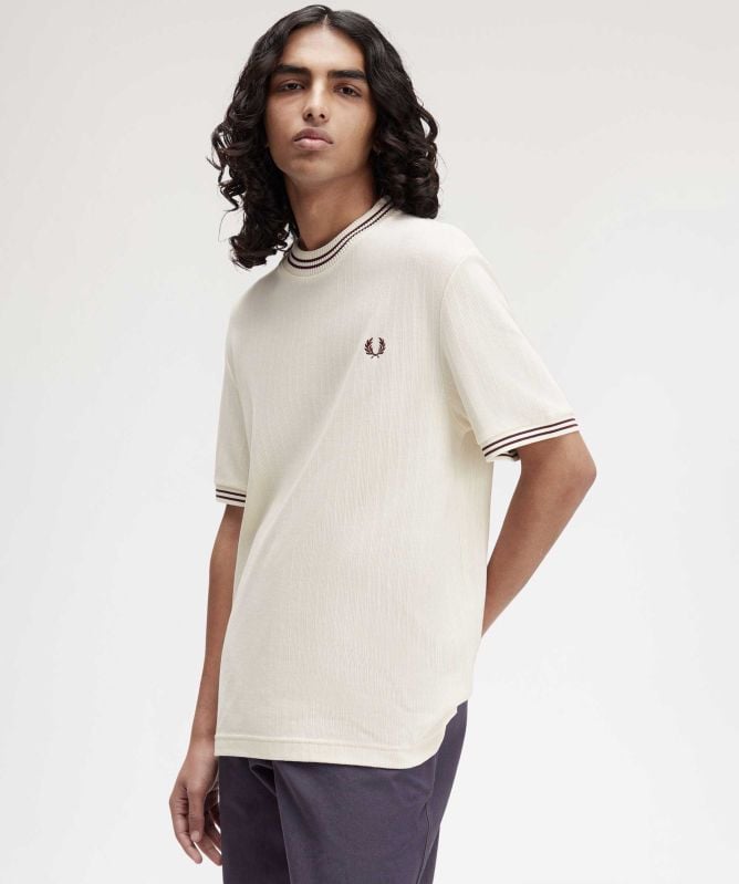 Fred Perry Ribbed Jersey T-Shirt