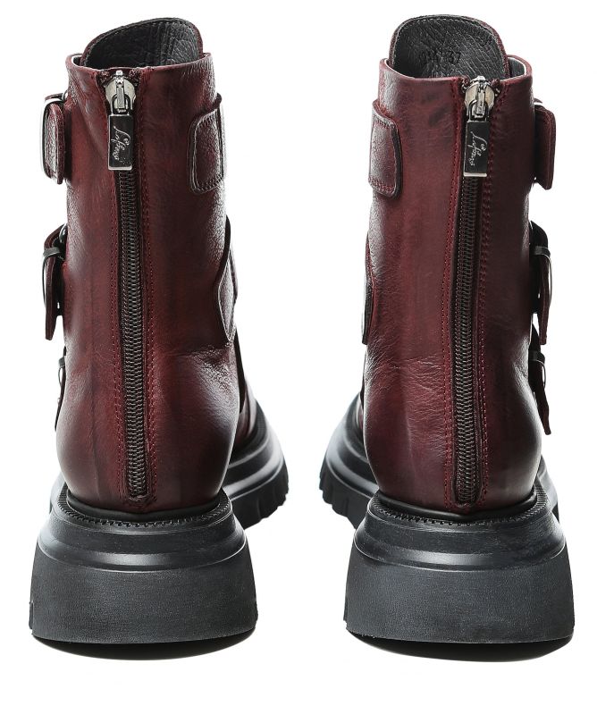 Lofina Buckled Leather Boots