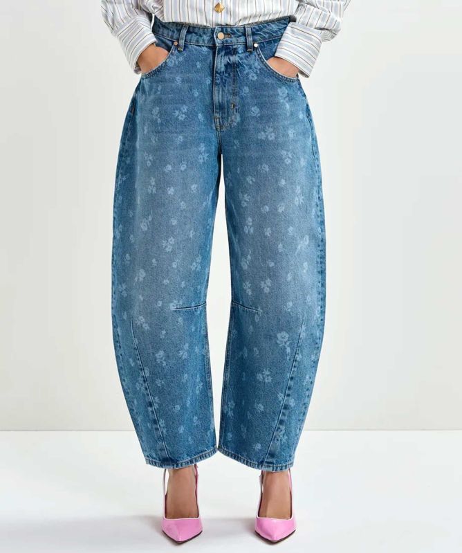 Essentiel Antwerp Floral Print Barrel Leg JO1 Jeans