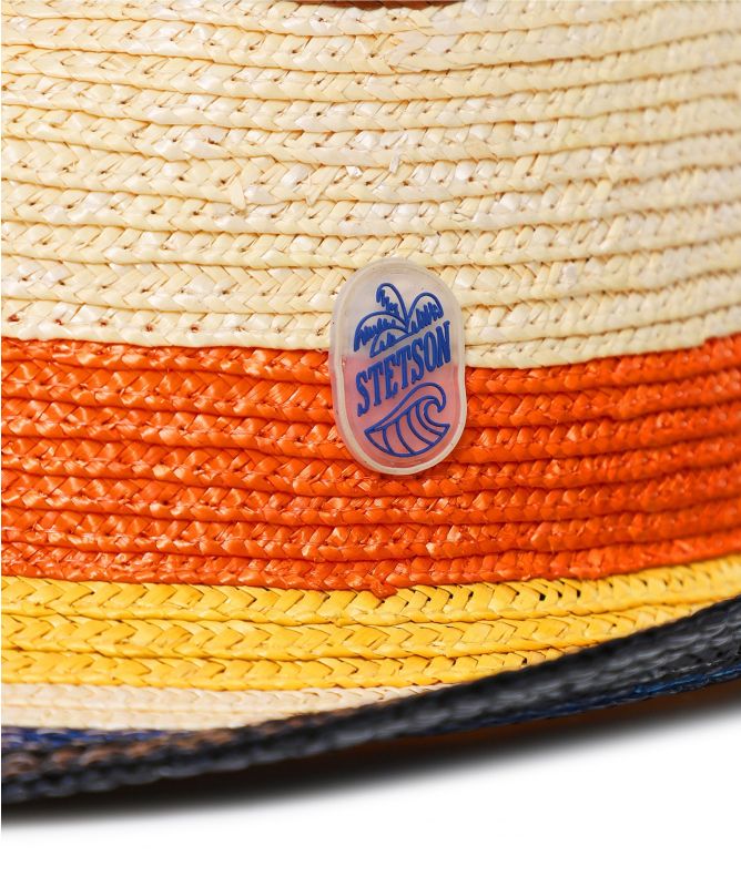 Stetson Striped Wheat Straw Trilby