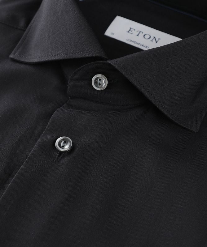 Eton Contemporary Fit Herringbone Flannel Shirt