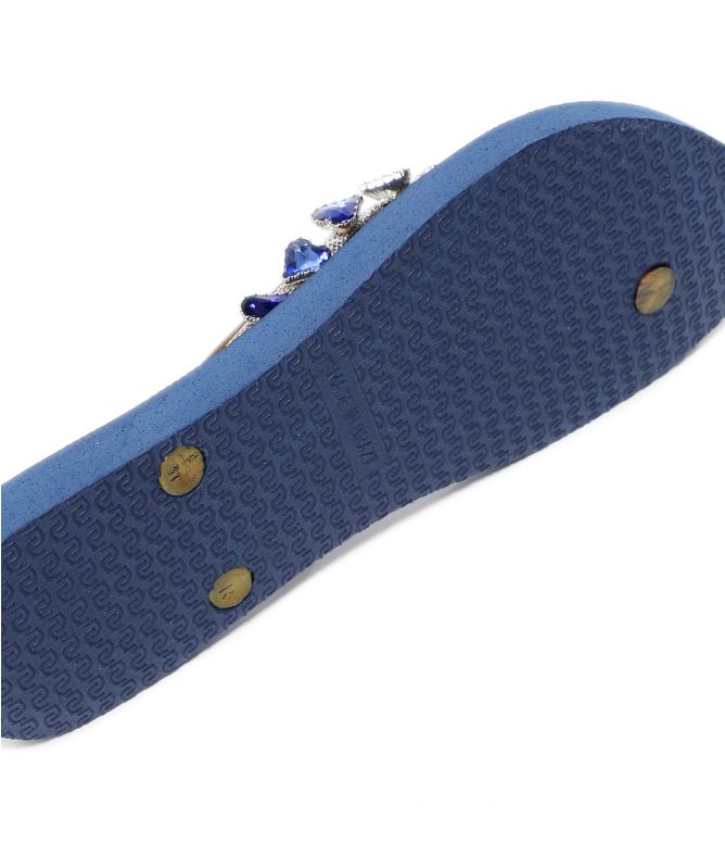 Uzurii Hearts Crystal Flip Flops