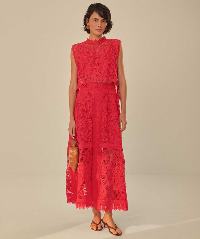 chinese dress ladies Orange Gradient Stripes Maxi Dress  FARM Rio