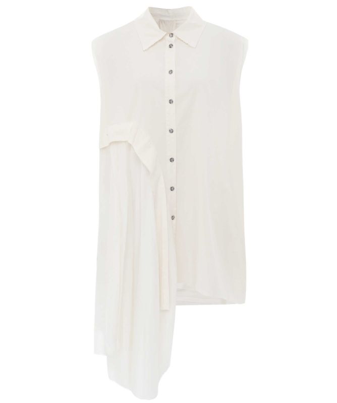 Sanctamuerte Sleeveless Drape Side Shirt