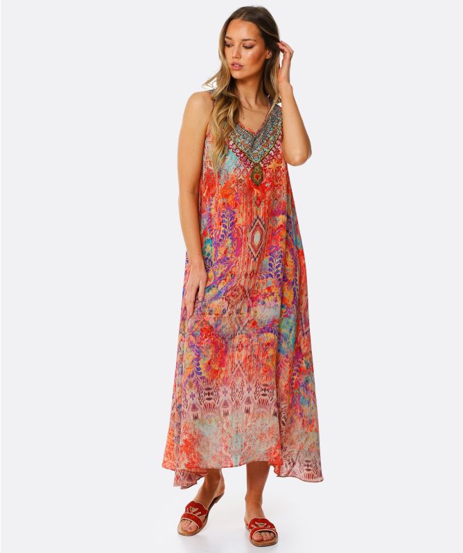 Inoa Modena Silk Sleeveless Maxi Dress