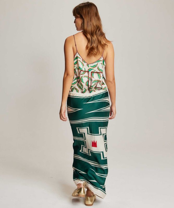 Me369 Blakely Sporty Jade Slip Skirt