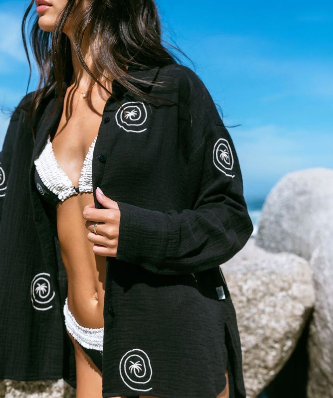 Chelsea Peers Embroidered Palm Loop Shirt