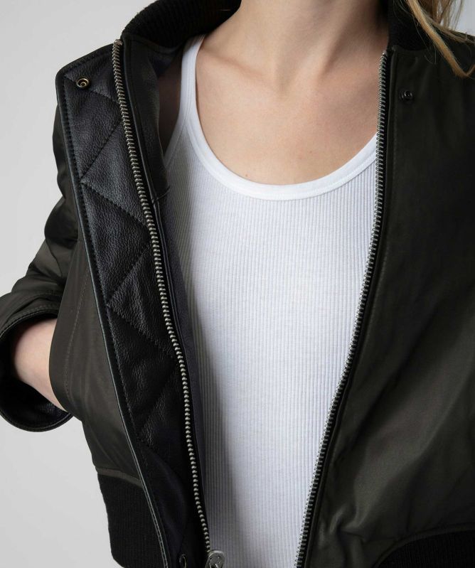 Zadig and Voltaire Bunta Leather Reversible Jacket