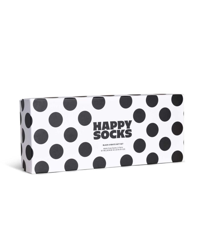 Happy Socks Black & White Socks 4 Pack