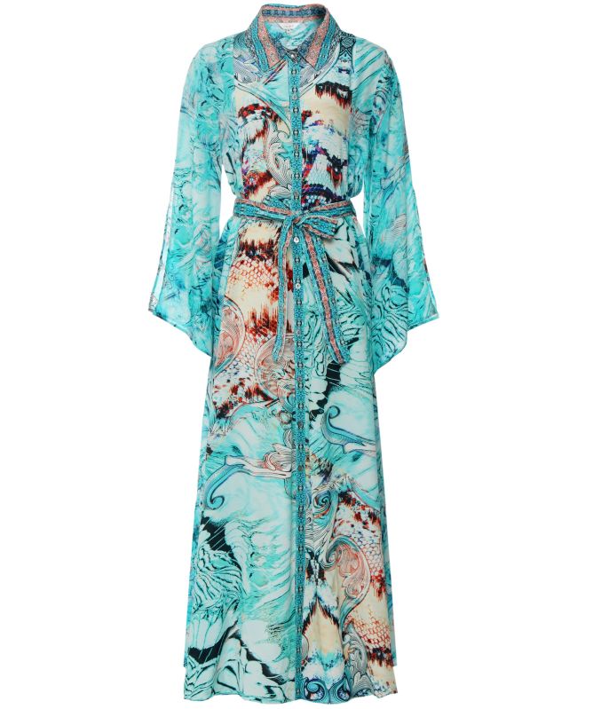 Inoa Gold Coast Silk Freya Shirt Dress