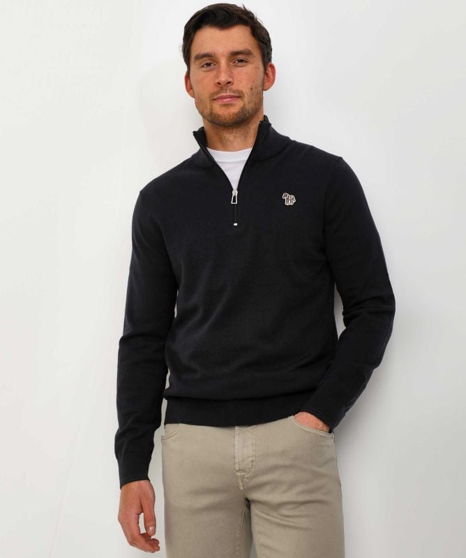 Paul Smith Half-Zip Zebra Jumper