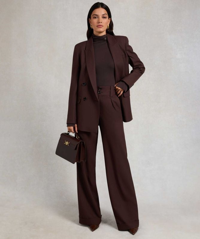 Holland Cooper High Waisted Wide Leg Pants