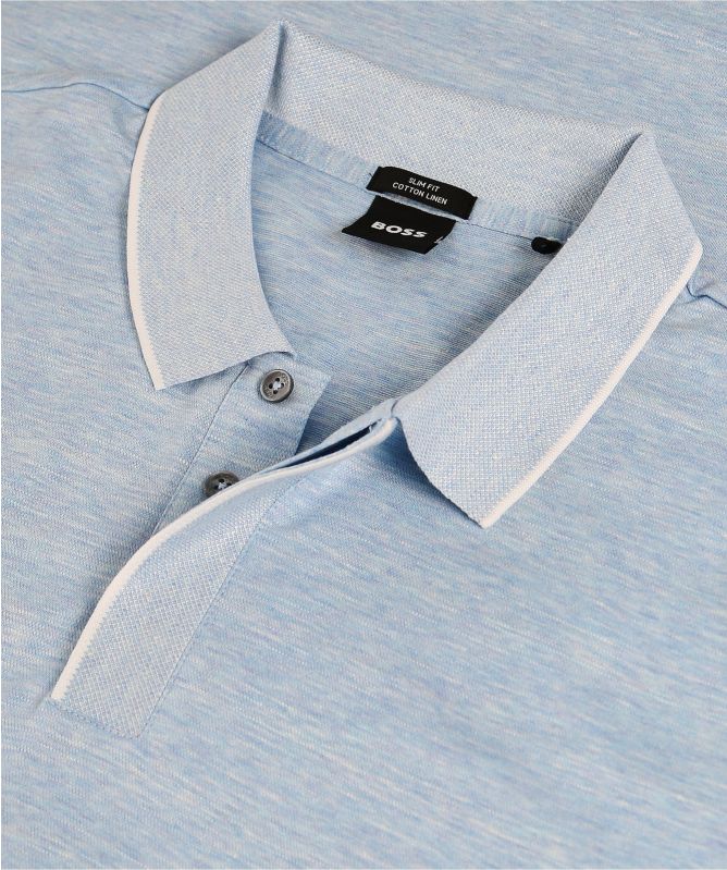 BOSS Cotton Linen Phillipson 166 Polo Shirt