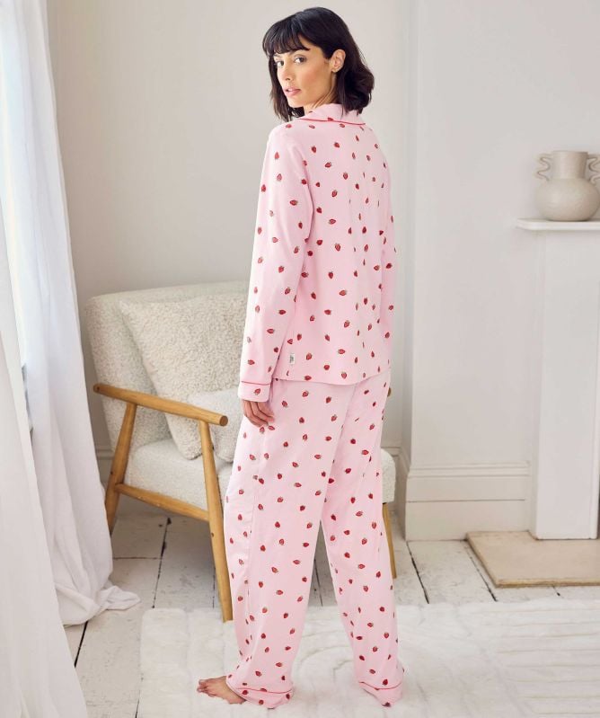 Chelsea Peers Ditsy Strawberry Long Pajamas
