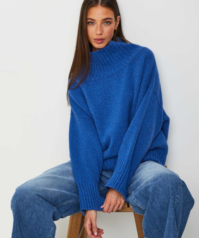 Eddy and Ivy Merino Cashmere High Neck Jumper