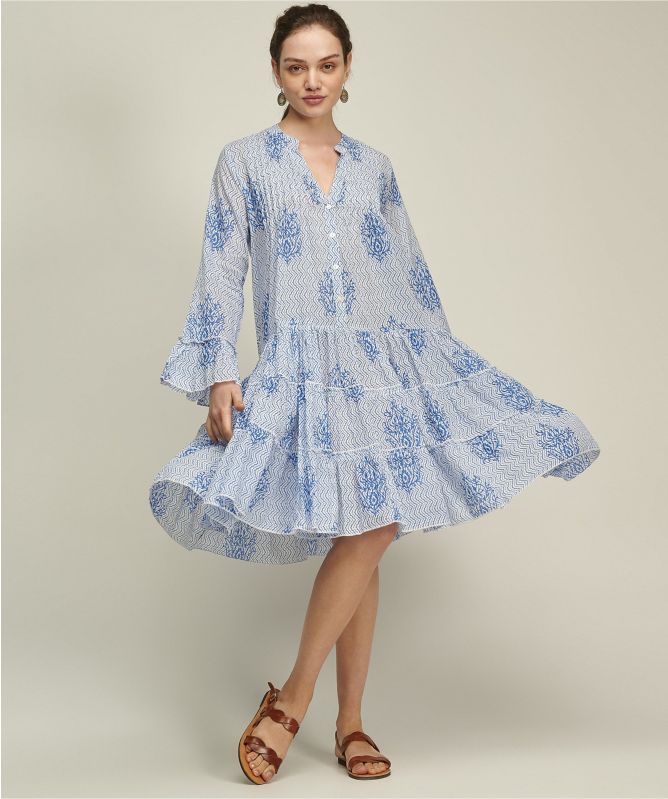 blue lobster dress KJP Women's Lobster Bay Striped Oxford Shirtdress in Blue and White XXL