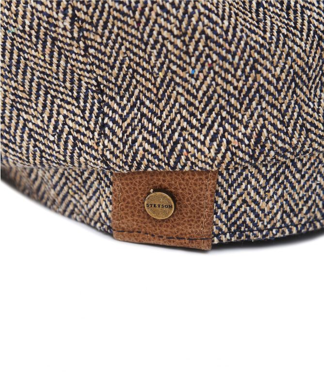 Stetson Silk Herringbone Hatteras Newsboy Cap