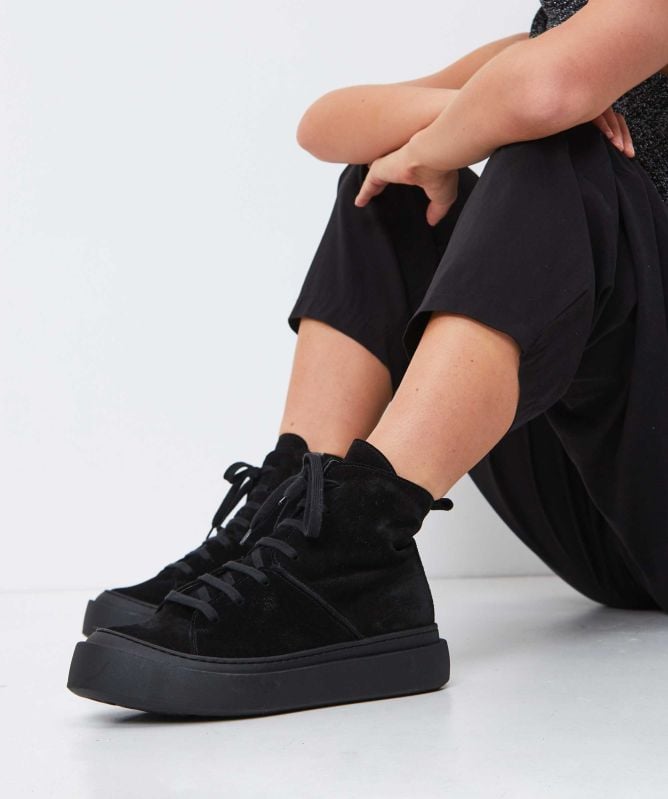 Lofina Suede Lace-Up Ankle Boots