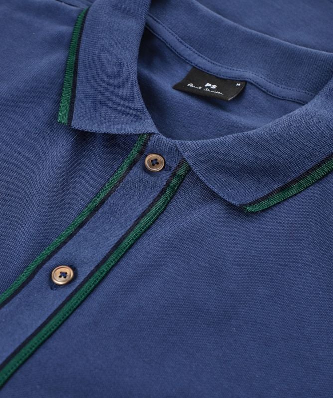Paul Smith Tipped Button-Front Polo Shirt