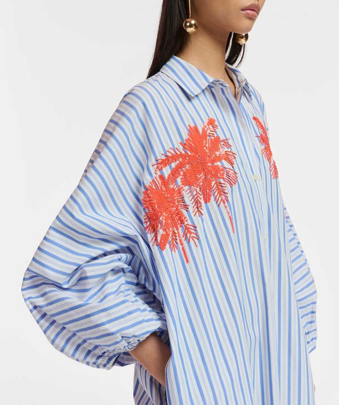 Essentiel Antwerp Frilled Mini Shirt Dress