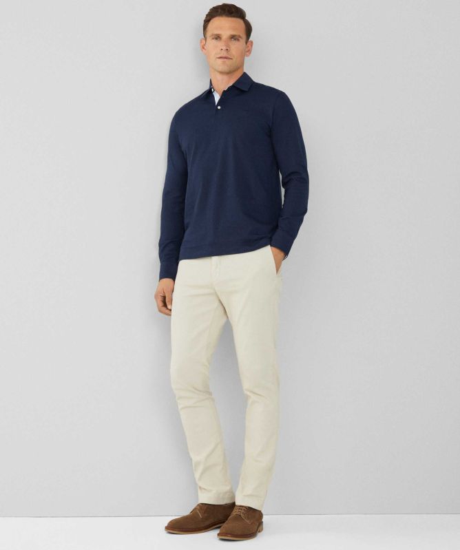 Hackett Long Sleeve Jersey Polo Shirt