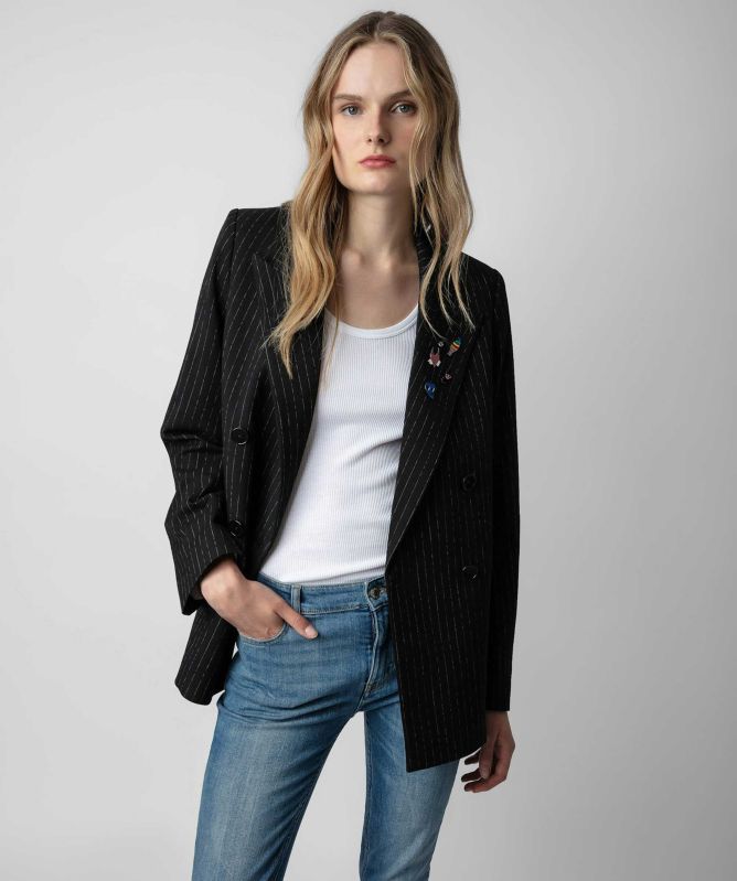 Zadig and Voltaire Valdo Pinstripe Blazer
