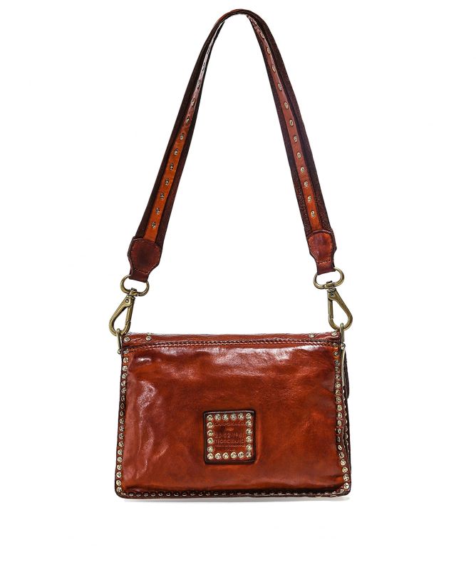 Campomaggi Medium Leather Studded Crossbody Bag