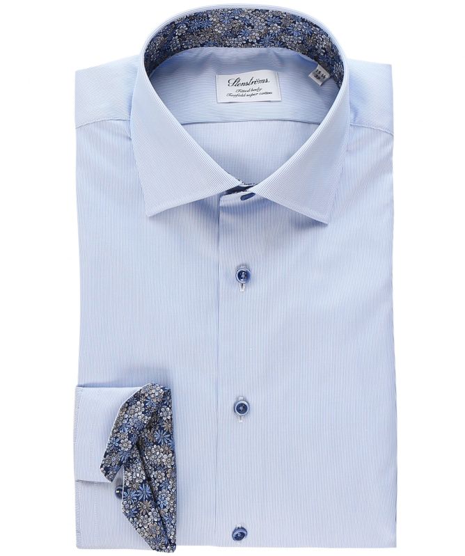 Stenstroms Fitted Body Pinstripe Shirt