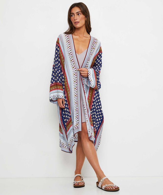 One Hundred Stars Moorish Indigo Grande Kimono