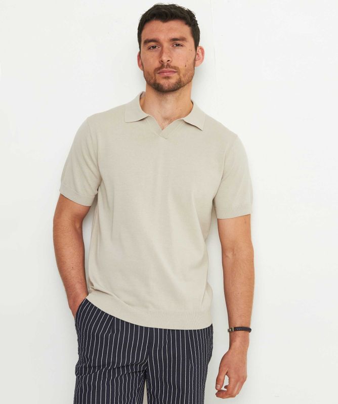 Thomas Maine Open Collar Polo Shirt