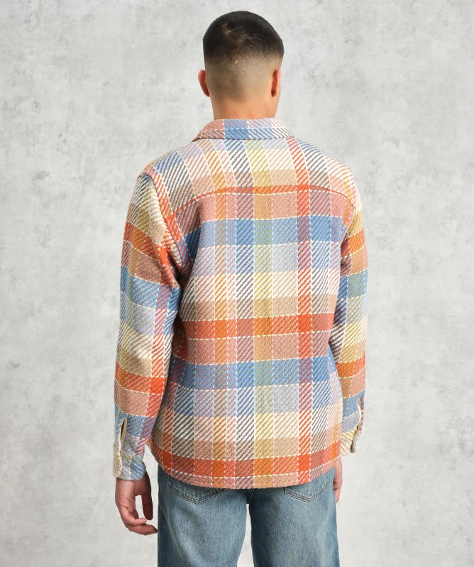 Wax London Pike Check Whiting Overshirt